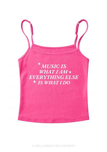 Music Is What I Am Y2K Spaghetti Strap Cami Cherrykitten