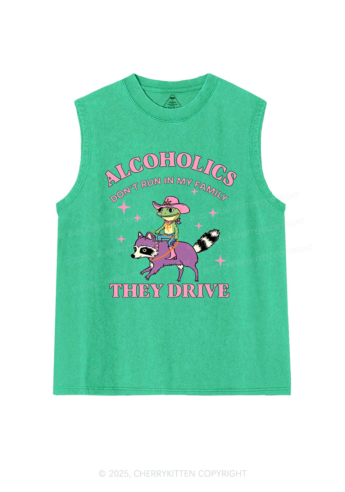 Alcoholics Drive Y2K Washed Muscle Tank Cherrykitten