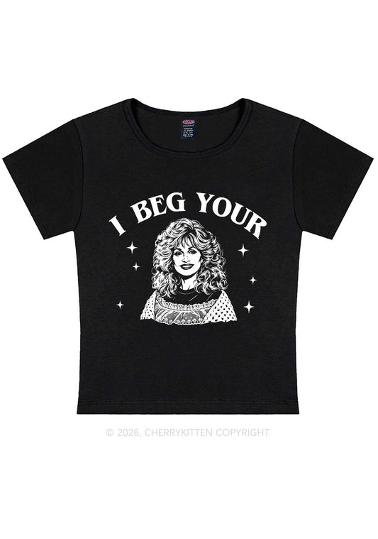 I Beg Your DP Y2K Baby Tee Cherrykitten