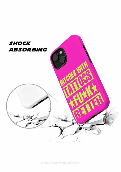 Pink Bxxches With Tattoos Fxxk Better Y2K Phone Case Cherrykitten