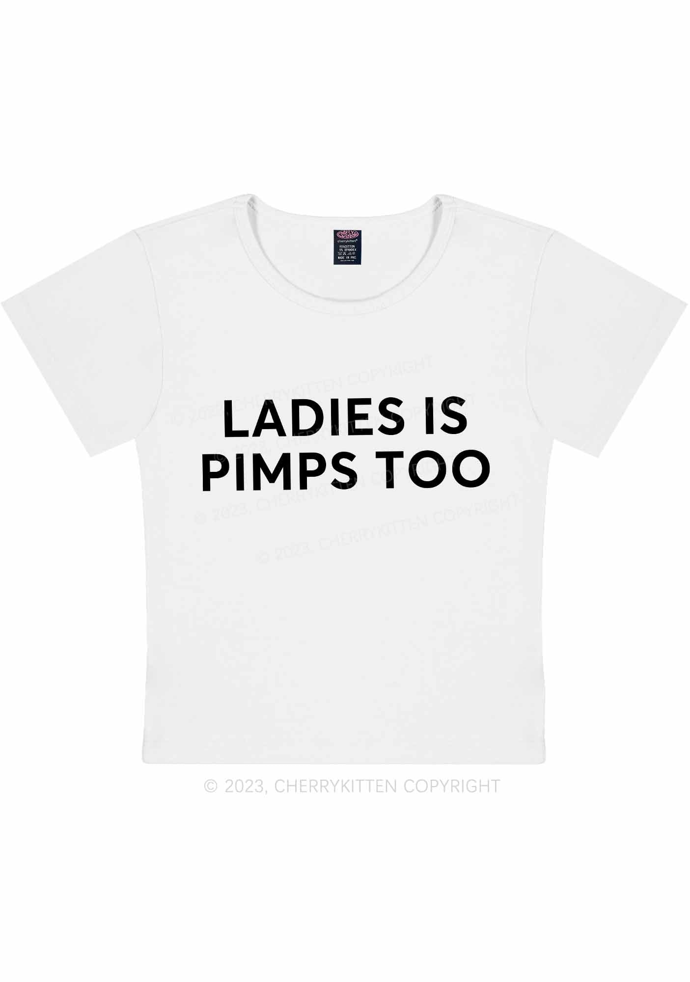 Curvy Ladies Is Pimps Y2K Baby Tee Cherrykitten