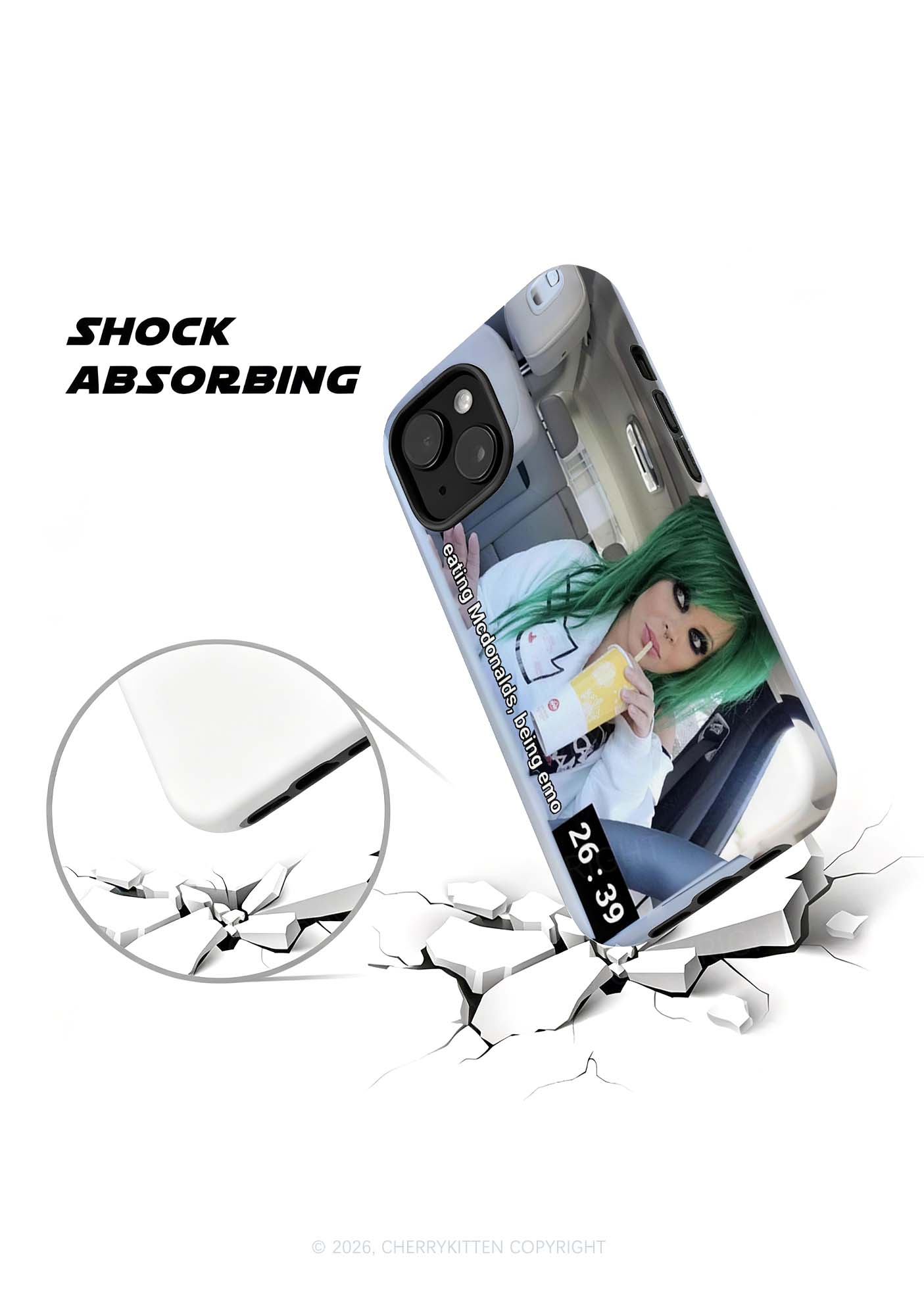 Eating Being Emo Y2K Phone Case Cherrykitten
