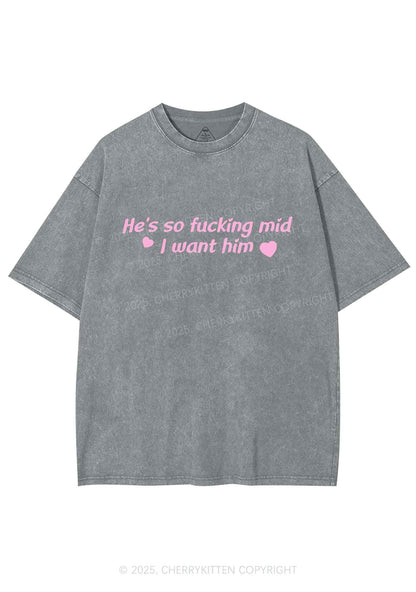 I Want Him Y2K Shirts Washed Tee Cherrykitten