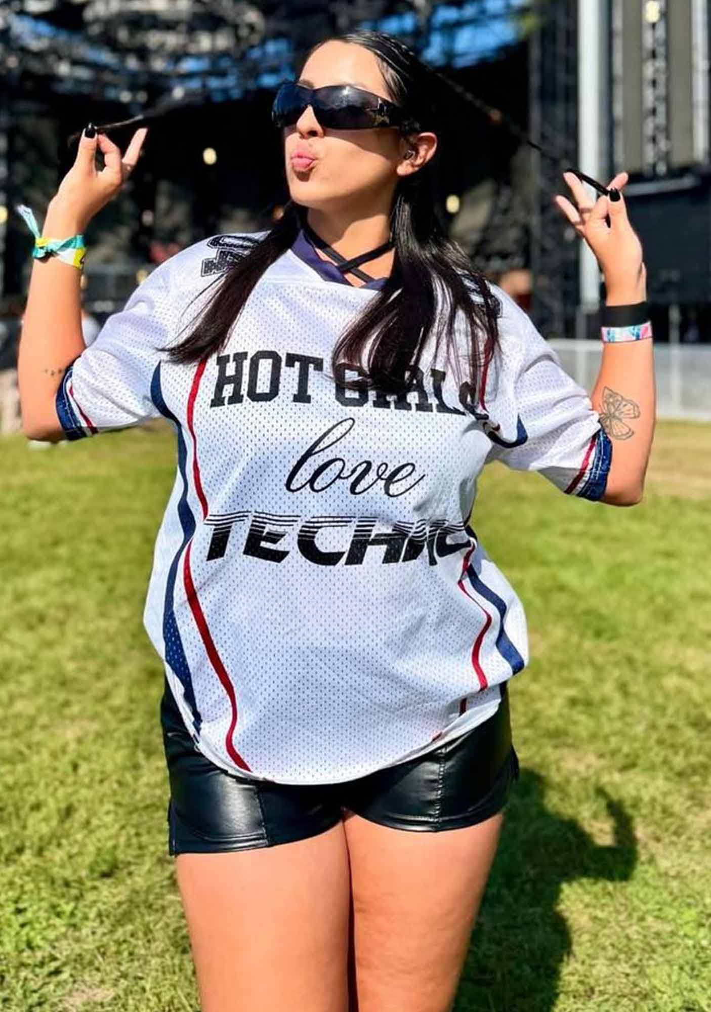 Custom Hot Girls Love Techno Y2K Sport Jersey Shirts Cherrykitten