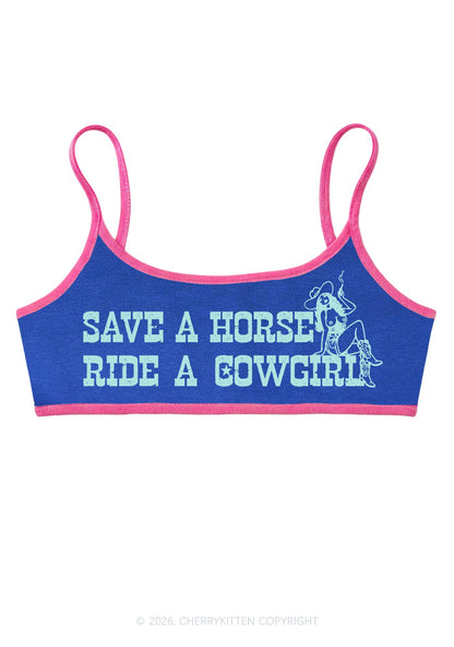 Ride Western Cowgirl Y2K Super Crop Cami Cherrykitten