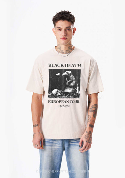 Halloween Skeleton Plague Doctor Rat Y2K Shirts Washed Tee Cherrykitten