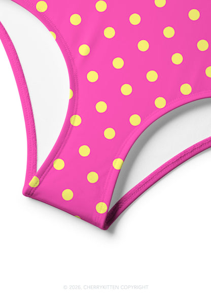 Girl Hunter Dots Pride Y2K Print Bikini Set Cherrykitten