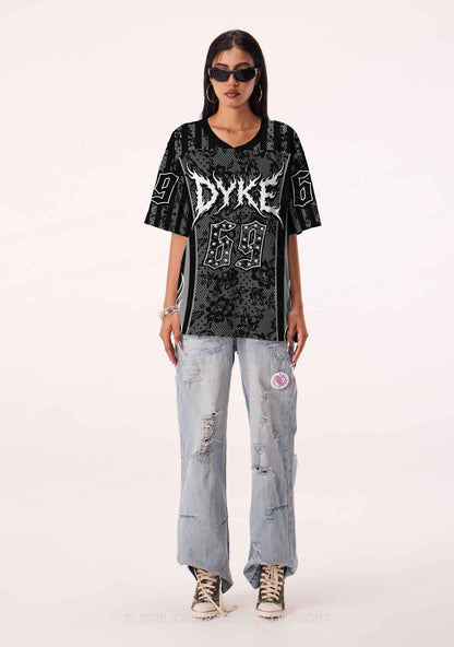Punk Rivets Dyke Pride Y2K Sport Jersey Shirts Cherrykitten