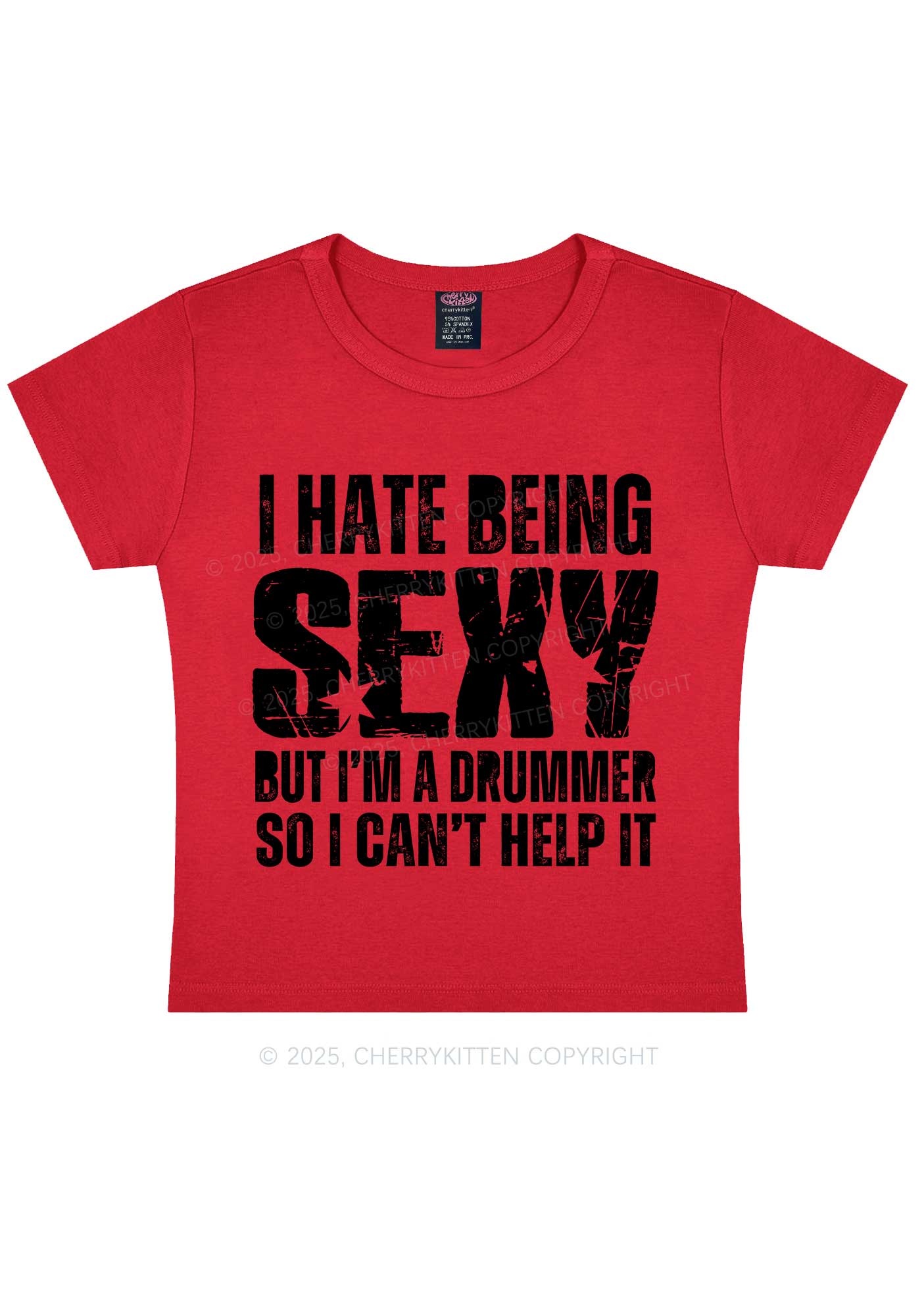I Hate Being Sexy Y2K Baby Tee Cherrykitten