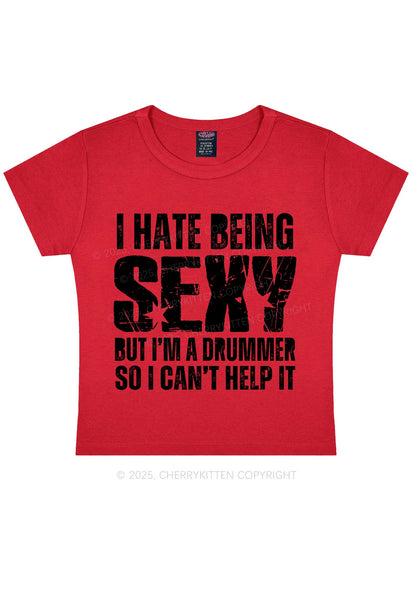 I Hate Being Sexy Y2K Baby Tee Cherrykitten