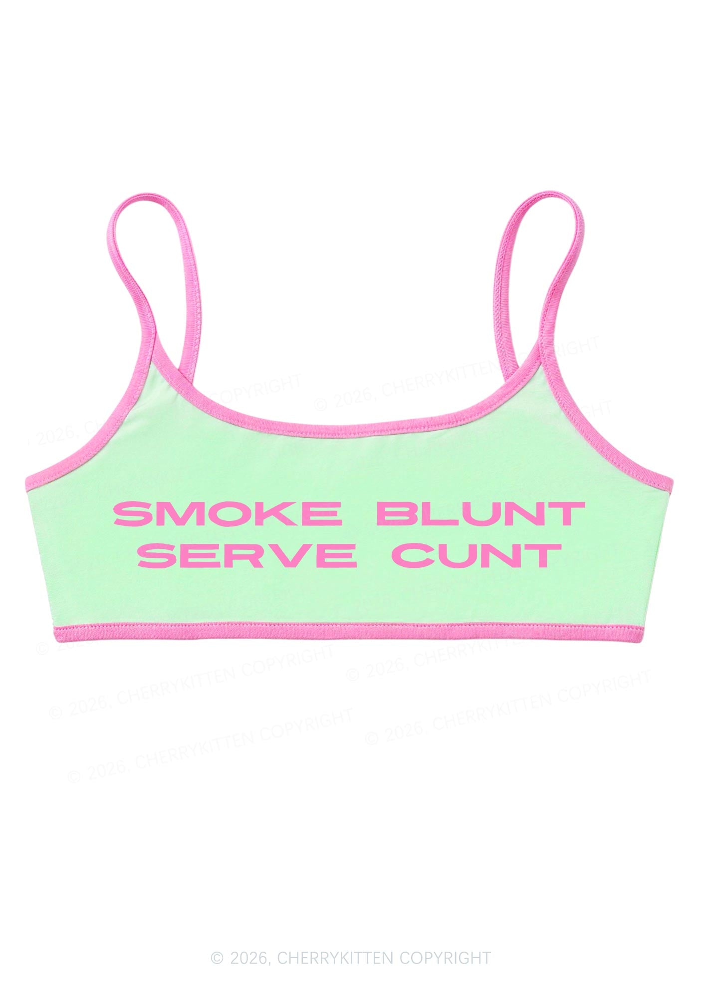 Smoke Blunt Y2K Super Crop Cami Cherrykitten