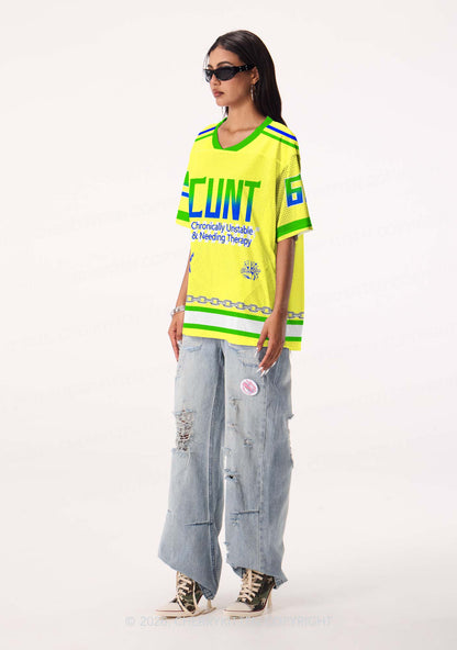 Cxxt Chronically Unstable Needing Therapy Y2K Sport Jersey Shirts Cherrykitten