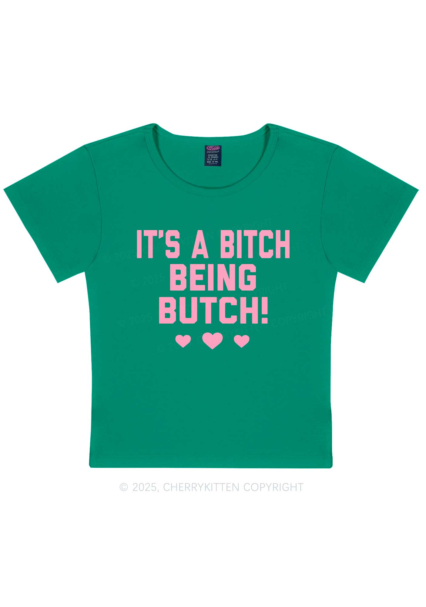 Bxxch Being Butch Y2K Baby Tee Cherrykitten
