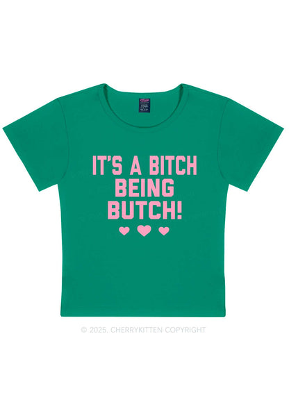 Bxxch Being Butch Y2K Baby Tee Cherrykitten