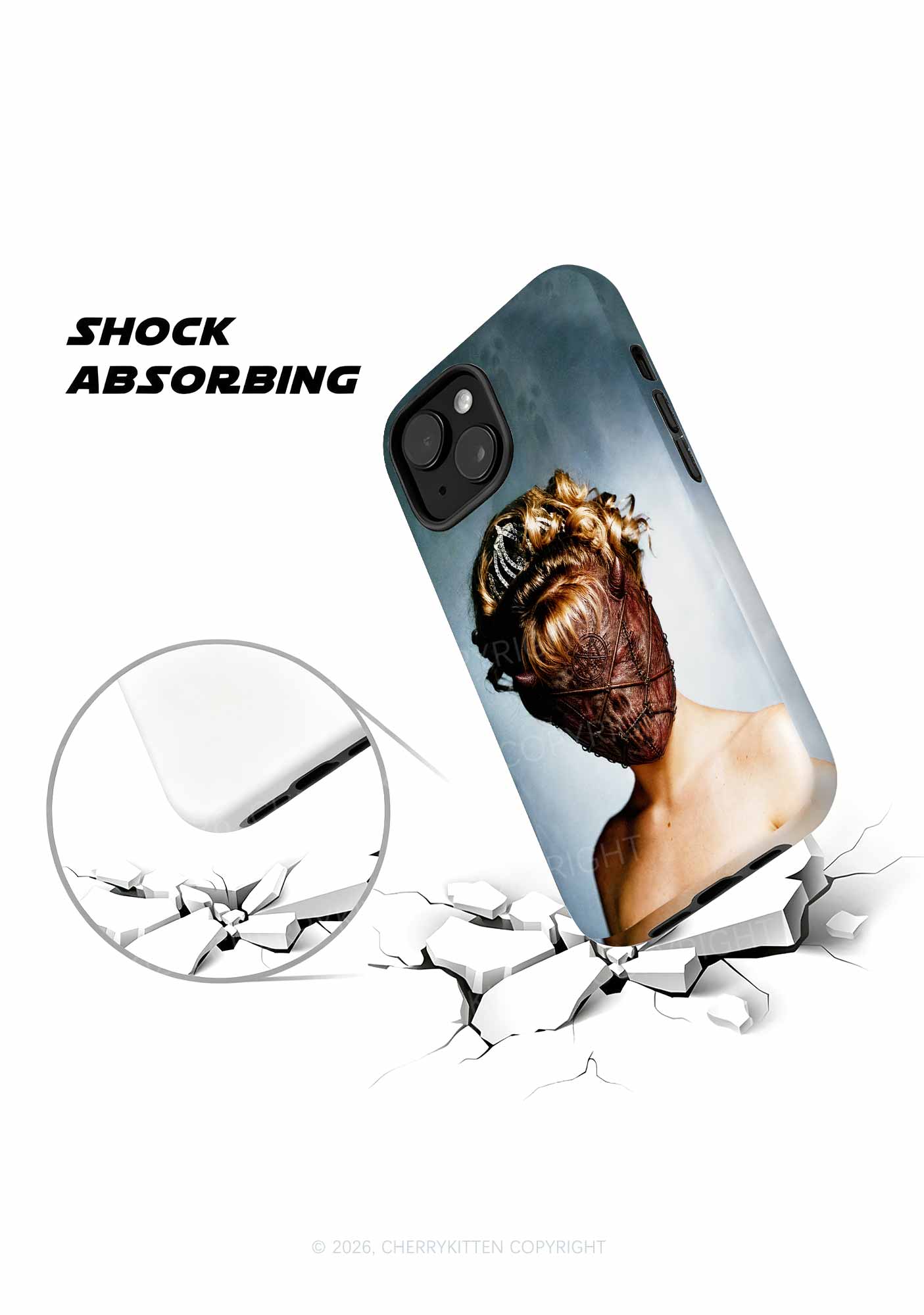 Halloween Demon Mask Woman Y2K Phone Case Cherrykitten