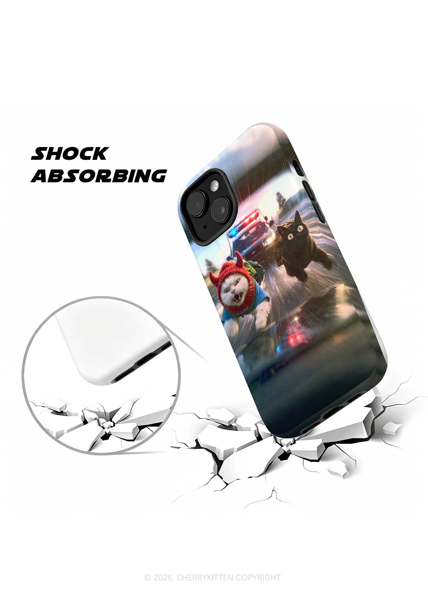 Halloween Chase Cat Y2K Phone Case Cherrykitten