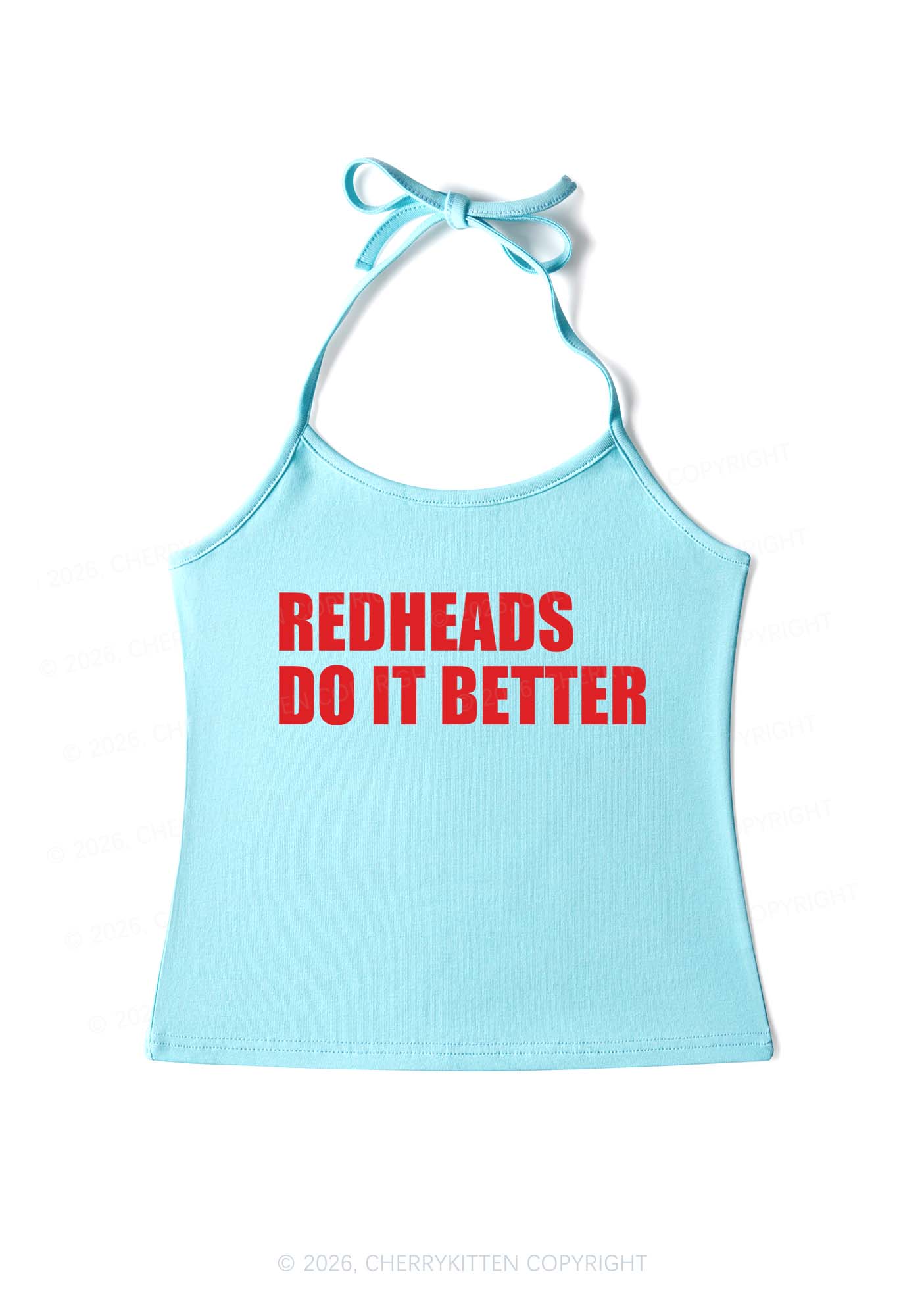 Redheads Do It Better Y2K Halter Neck Cami Cherrykitten