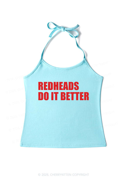 Redheads Do It Better Y2K Halter Neck Cami Cherrykitten
