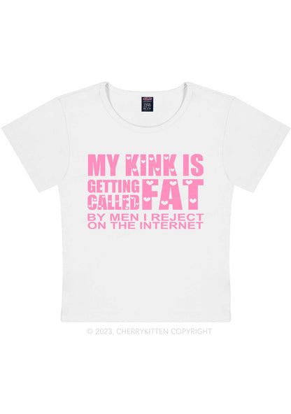 Curvy My Kink Is Fat Y2K Baby Tee Cherrykitten