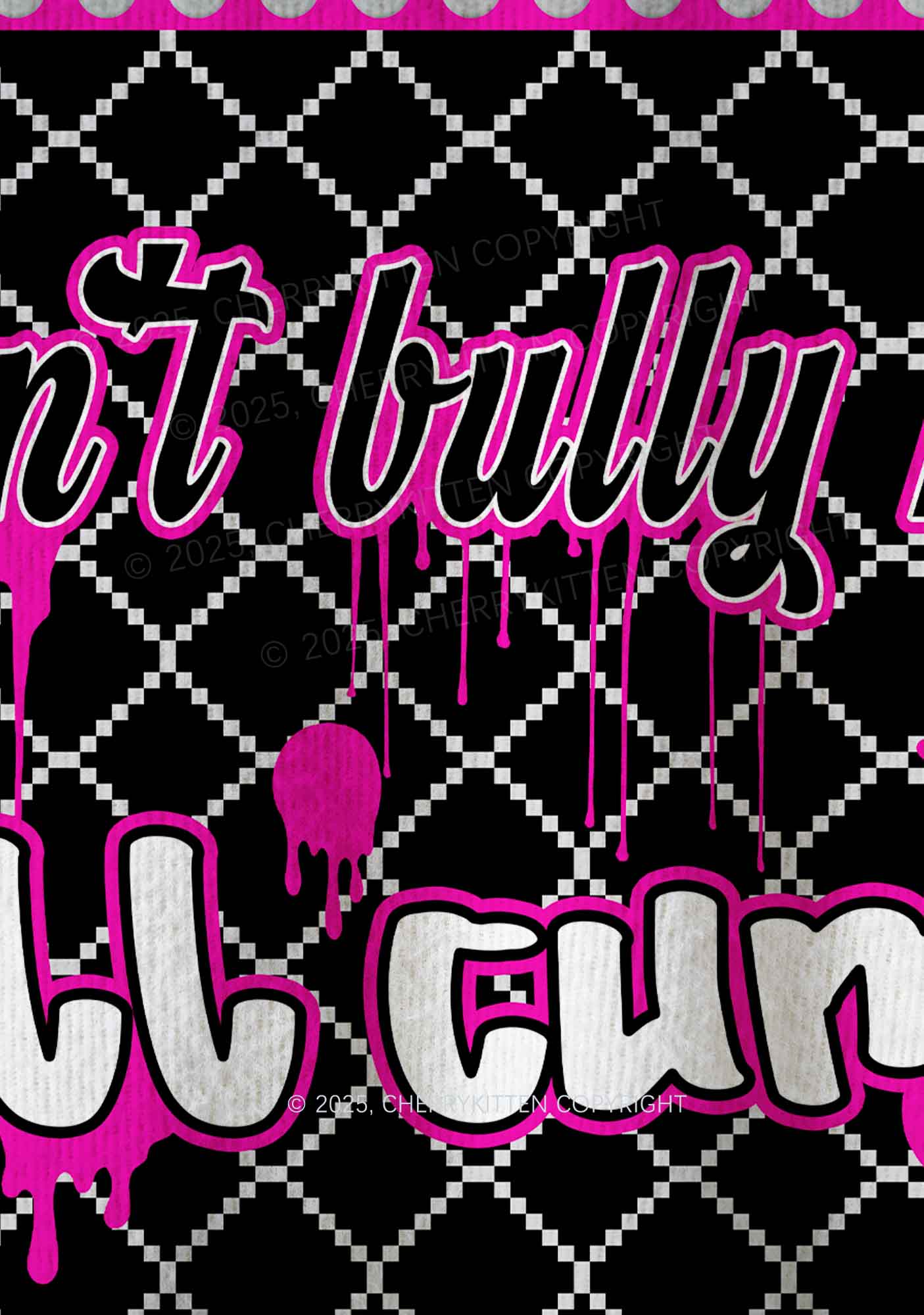 Dont Bully Me Y2K Christmas Knit Sweatshirt Cherrykitten