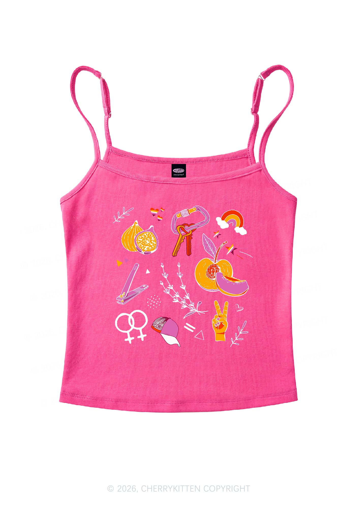 Lesbian Symbols Y2K Spaghetti Strap Cami Cherrykitten