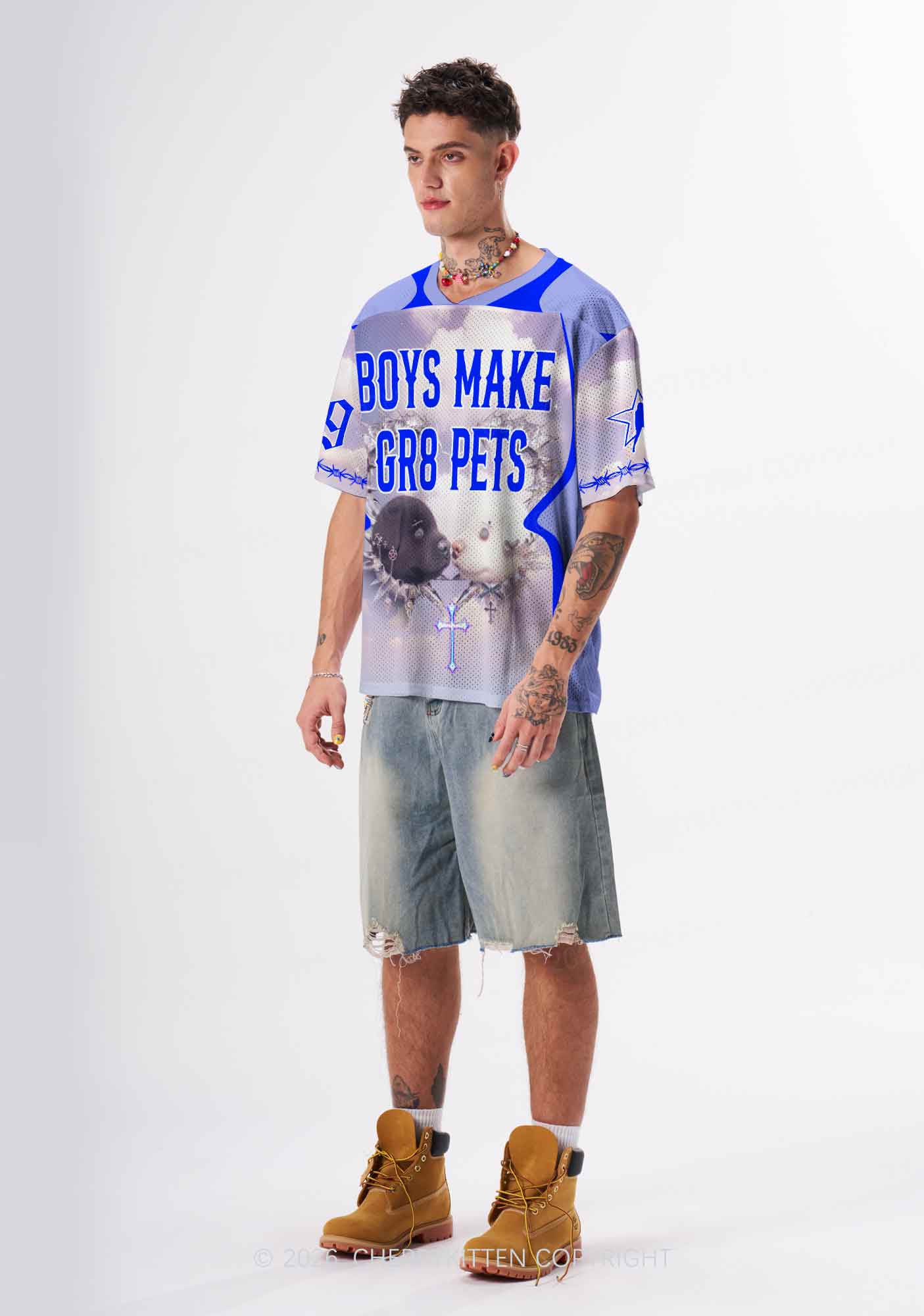 Boys Make Pets Dogs Y2K Sport Jersey Shirts Cherrykitten