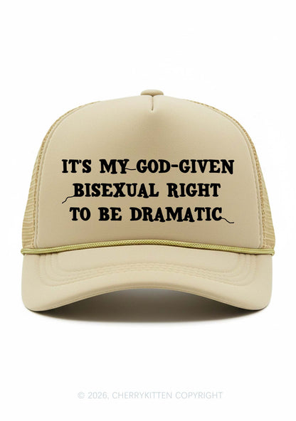 God Given Bisexual Right Pride Y2K Trucker Hat Cherrykitten