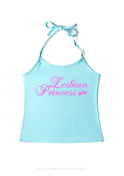Lesbian Princess Pride Y2K Halter Neck Cami Cherrykitten