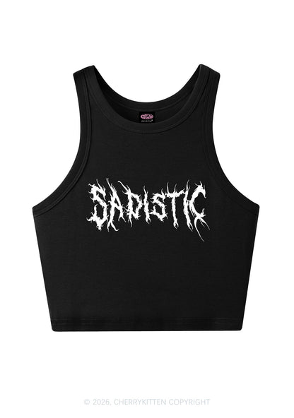 Sapistic Skull Y2K Crop Tank Top Cherrykitten