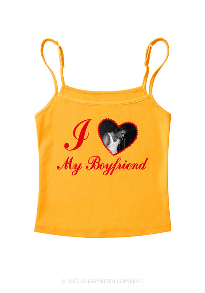 Custom Heart My Bf GF Y2K Spaghetti Strap Cami Cherrykitten
