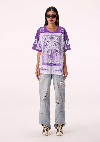 Halloween Purple The Coven Y2K Sport Jersey Shirts Cherrykitten