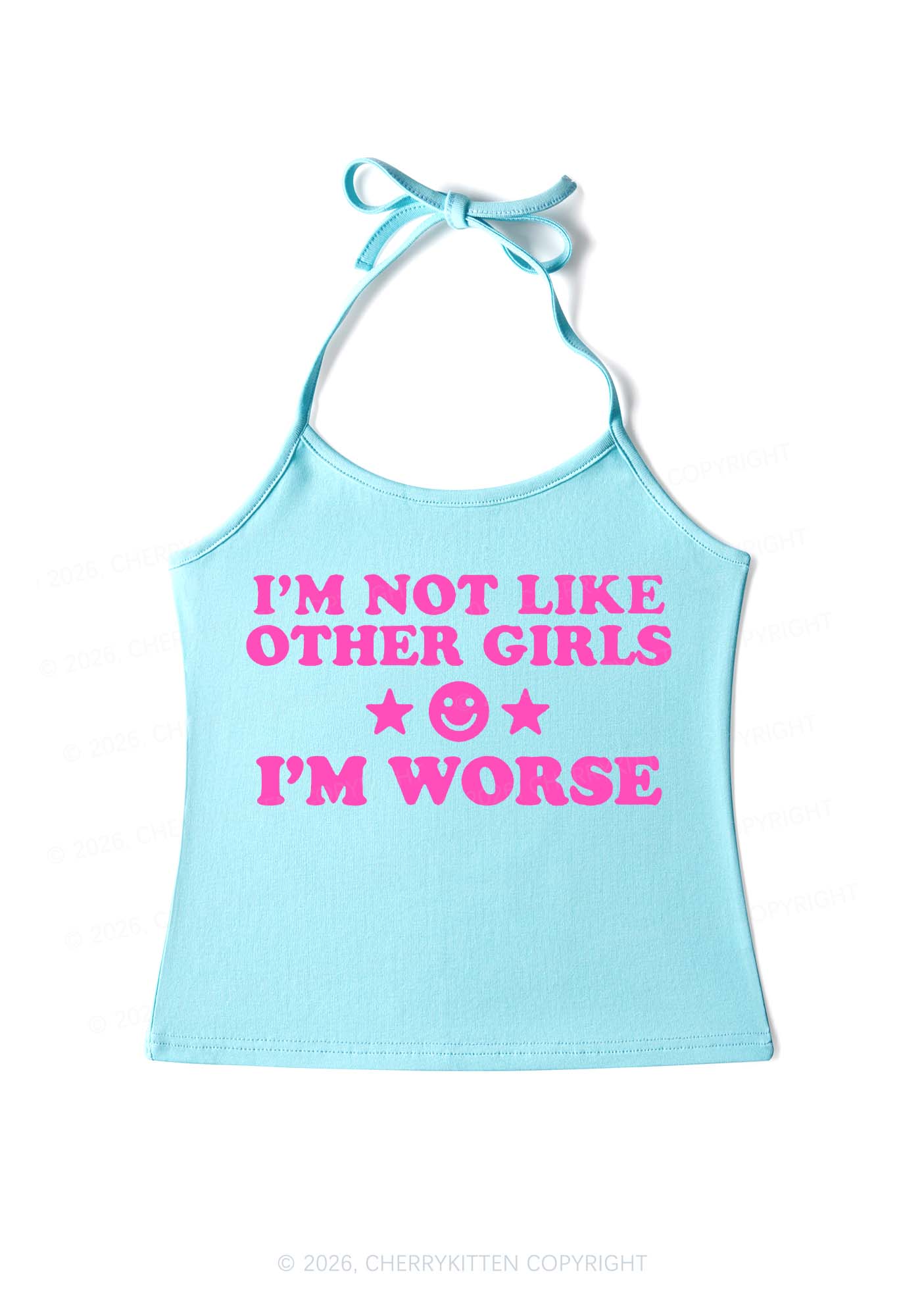 Im Worse Y2K Halter Neck Cami Cherrykitten