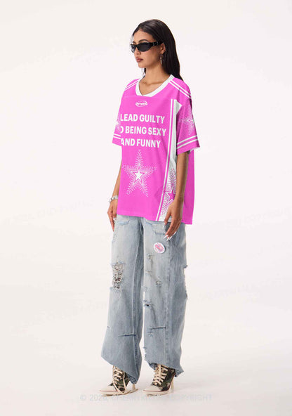 Plead Guilty To Being Funny Y2K Sport Jersey Shirts Cherrykitten