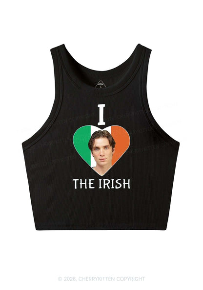 I Love The Irish Custom Photo St Patricks Y2K Crop Tank Top Cherrykitten