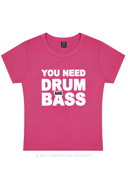 Need Drum And Bass Y2K Baby Tee Cherrykitten