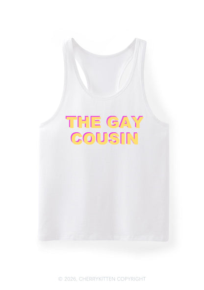 The Gay Cousin Pride Y2K Men Racerback Tank Top Cherrykitten