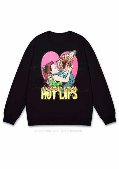 Hot Lips Y2K Sweatshirt Cherrykitten