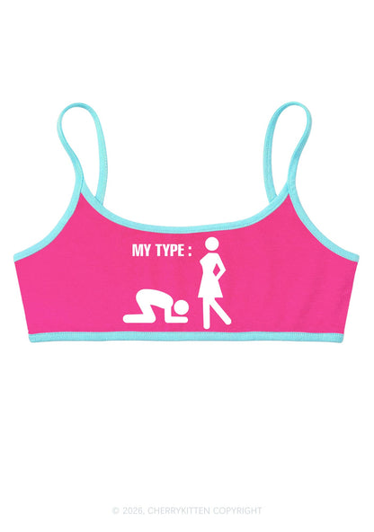 My Type Kneeling Male Y2K Super Crop Cami Cherrykitten