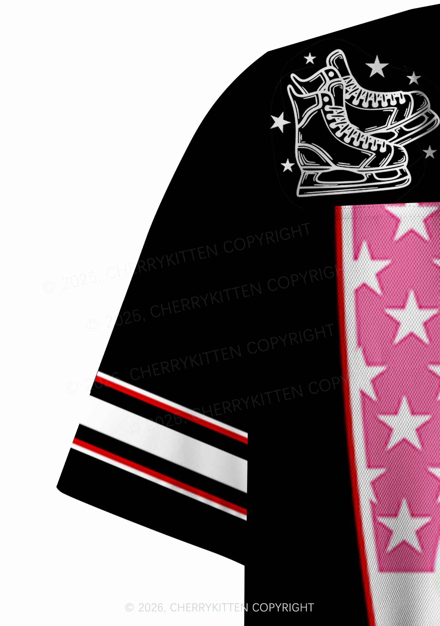 Retro Red Kissing HR Y2K Crop Sport Jersey Shirts Cherrykitten