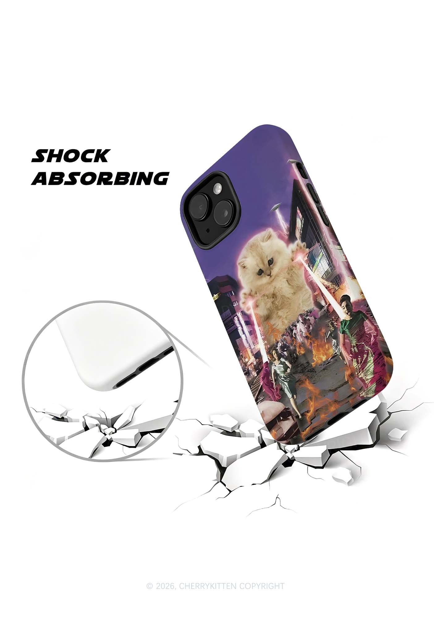 Super Power Kitten Y2K Phone Case Cherrykitten