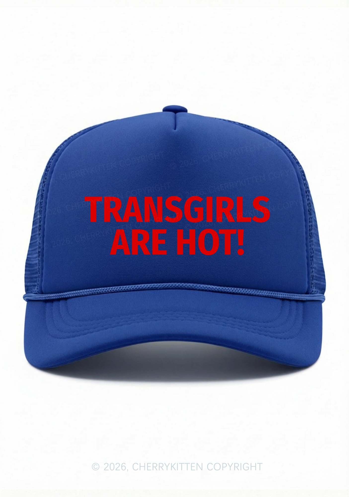 Transgirls Are Hot Pride Y2K Trucker Hat Cherrykitten