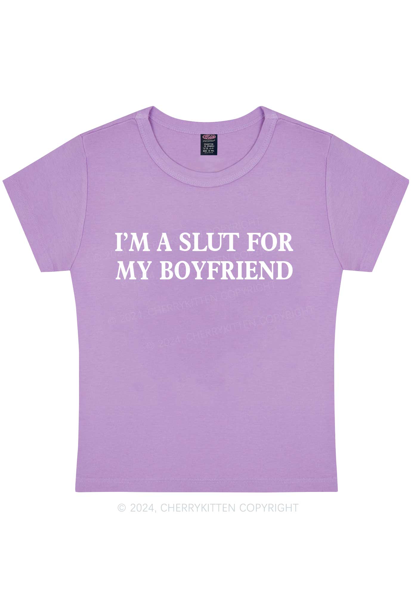Slxt For My Girlfriend Y2K Valentine's Day Baby Tee Cherrykitten