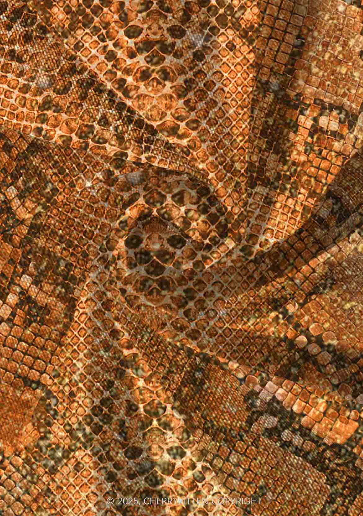Snake Pattern Y2K Mesh Slip Dress Cherrykitten