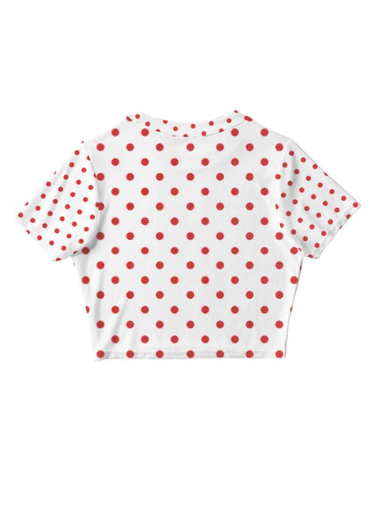 Dots Red Corset Y2K Mesh Crop Top Cherrykitten