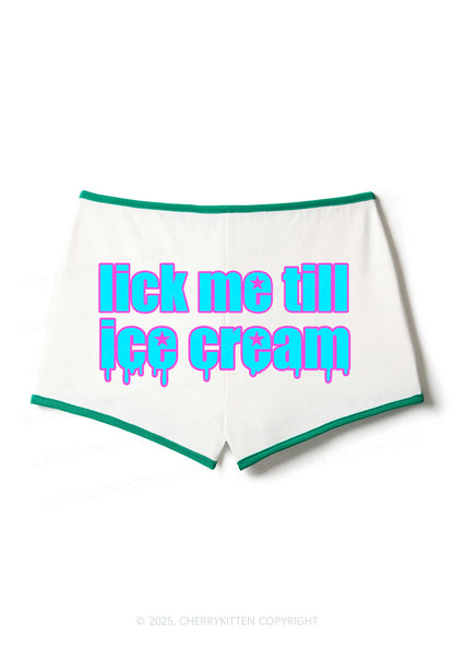 Lick Me Till Ice Cream Y2K Booty Shorts Cherrykitten