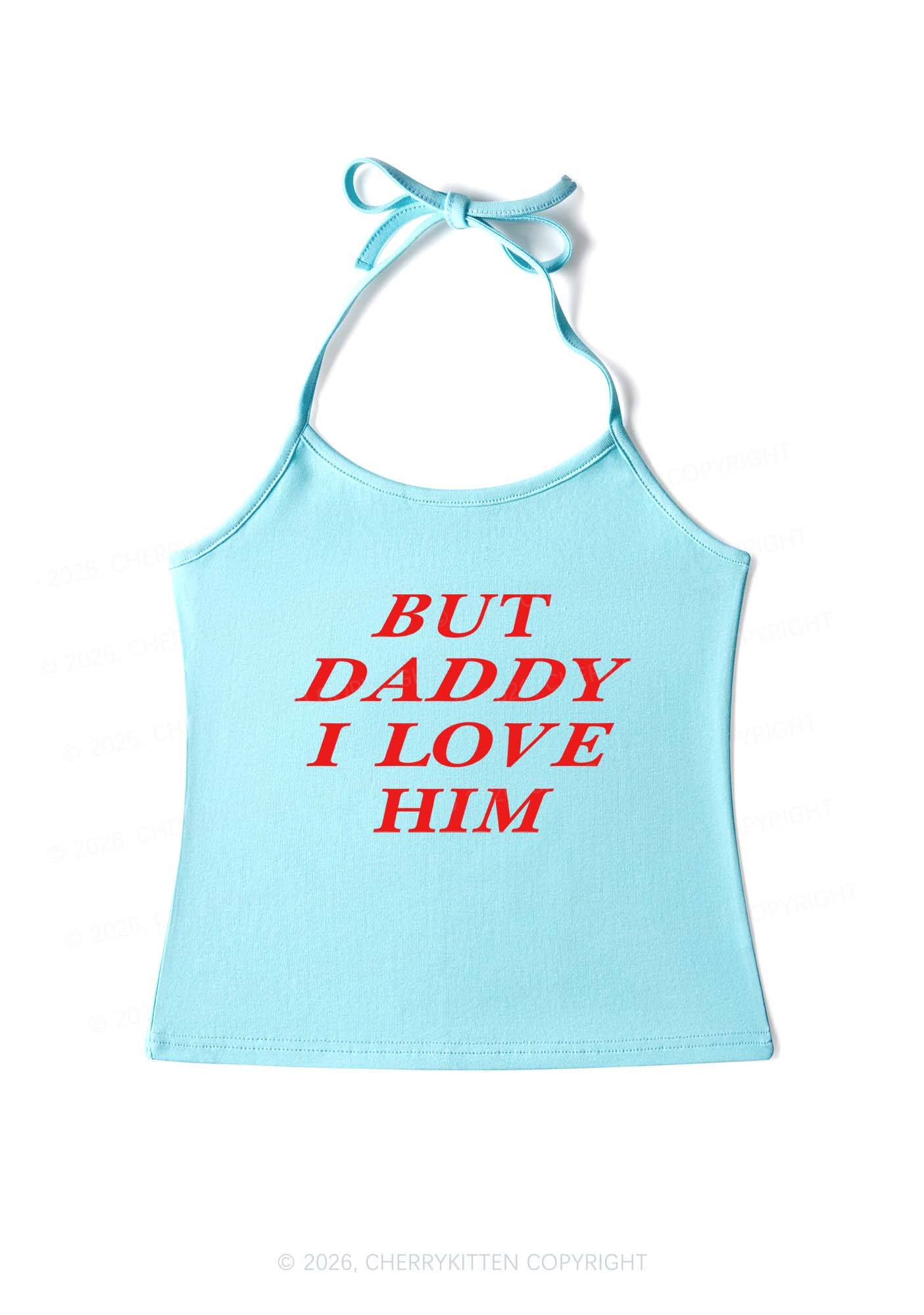 But Daddy I Love Him Y2K Halter Neck Cami Cherrykitten