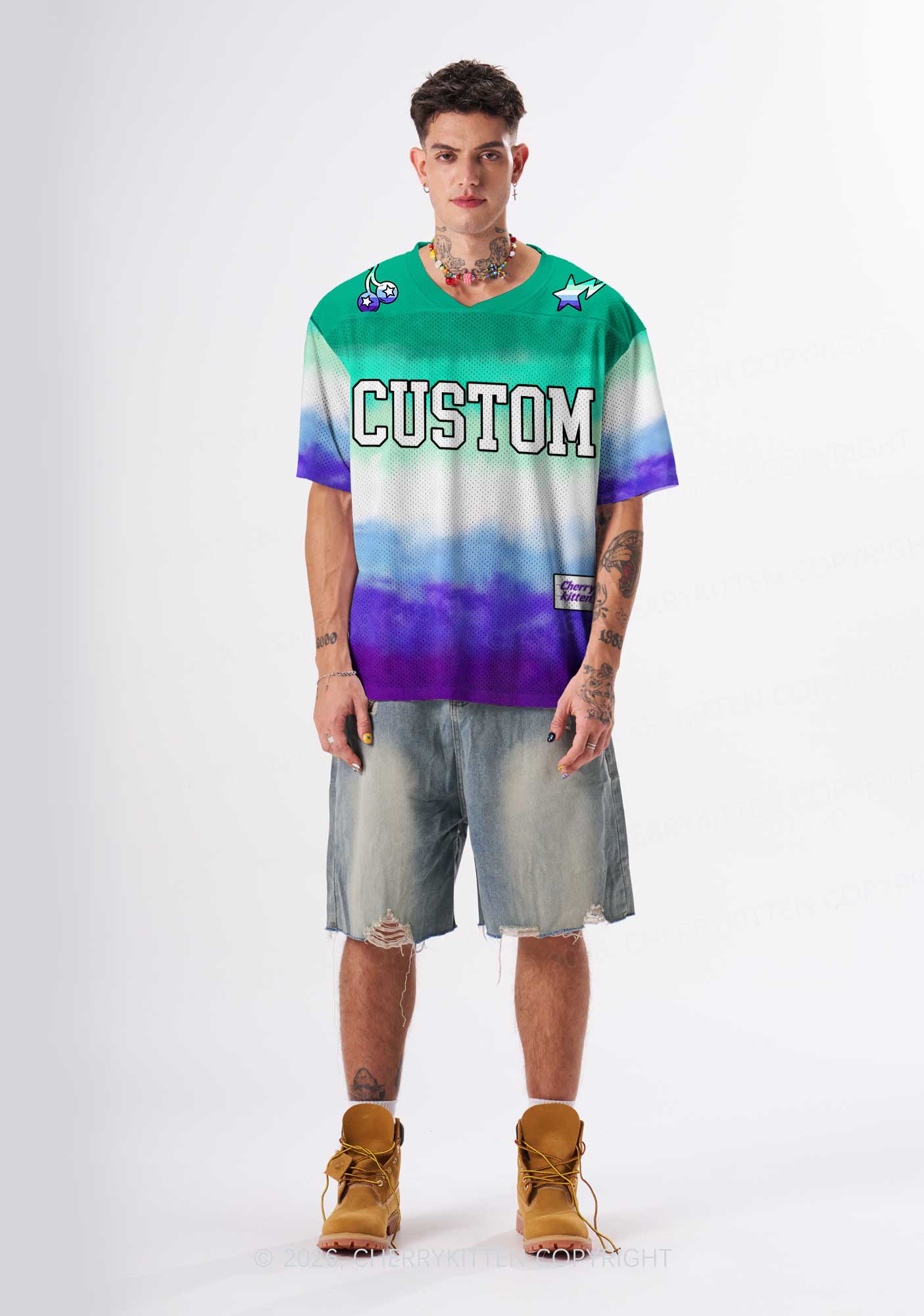 Custom Gay Flag Colors Pride Y2K Sport Jersey Shirts Cherrykitten