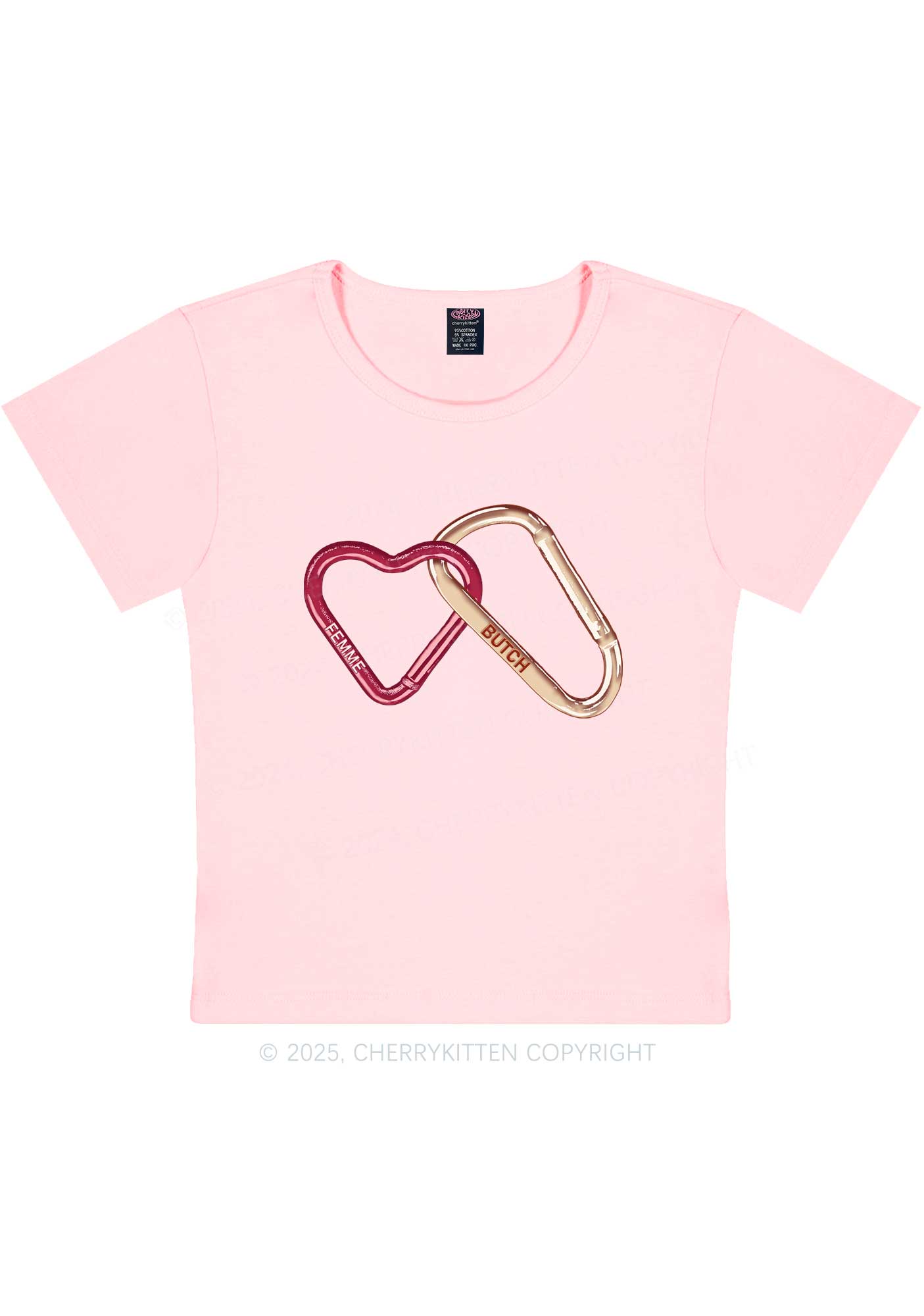 Femme Butch Y2K Baby Tee Cherrykitten