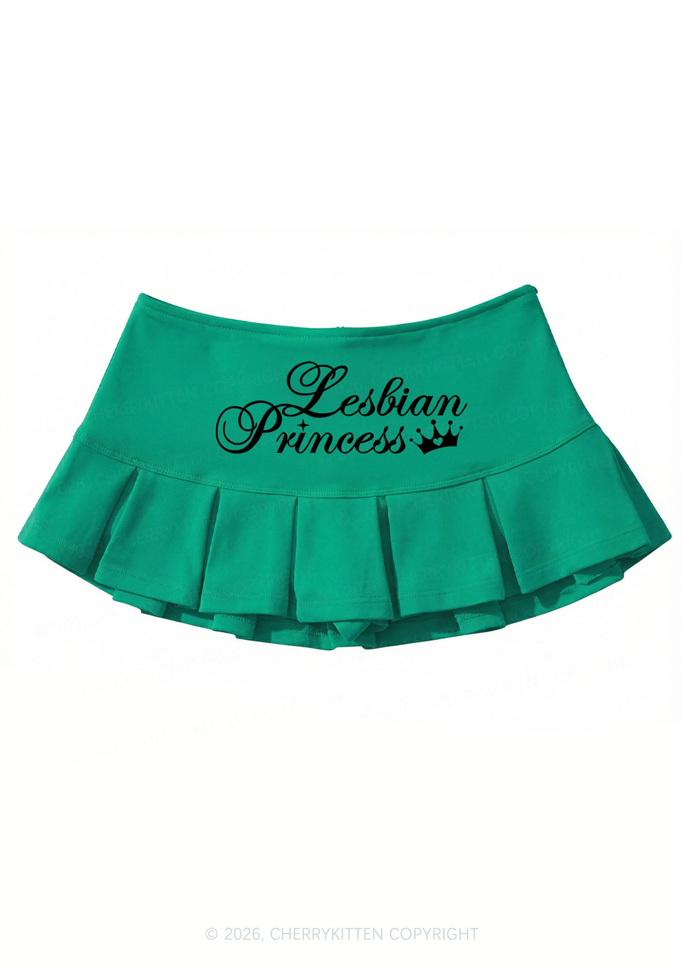 Lesbian Princess Pride Y2K Mini Pleated Skirts Cherrykitten