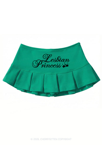 Lesbian Princess Pride Y2K Mini Pleated Skirts Cherrykitten